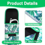 Shappy 2 Pieces Flat Iron Case Heat Resistant Travel Bag Hot Curling Iron Case Cover Holder Neoprene Straightener Holder and Silicone Hot Tools Flat Travel Sleeve(Frond Style)