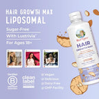 MaryRuth Organics Women's Hair Growth MAX Liposomal | with Lustriva® Biotin 10000mcg Pumpkin Seed Oil| Thicker Hair | Hair Care | Wrinkles, Fine Lines, Skin Care | Ages 18 | 15.22 Fl Oz