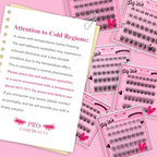 Self Adhesive Eyelashes 48Pcs Lash Clusters Self Stick Lashes Reusable Self-adhesive Lashes No Glue Cluster Lashes Easy for Use(Lotus,D-10-18mix)