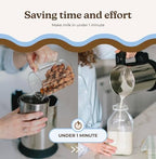Almond Cow Nut Milk Maker Machine, Plant Based Milk Maker for Homemade Almond, Oat, Cashew Nut Milk, Soy Milk, Dairy Free Bevenrages, Stainless Steel Food Machines, 5-6 Cups Per Batch, 120V