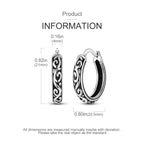 Hapour Vintage Filigree 925 Sterling Silver Oval Small Hoop Earrings for Women Fashion Flower Dainty Huggie Hoops Hypoallergenic Trendy Jewelry Birthday Gift