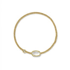 Kendra Scott Grayson Stretch Bracelet, 14k Gold Plated Brass, Mother-of-Pearl, Fashion Jewelry for Women