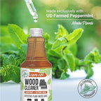 Mighty Mint Wood Cleaner and Conditioner, Non-Toxic, Spray Cleans and Renews Wood, Natural Peppermint Scent, 16oz
