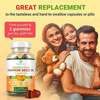 Sugar-Free Pumpkin Seed Oil Gummies (4,000mg/serving) Pumpkin Seed Oil for Hair Growth, Youthful Skin, Prostate Health, Immune & Urinary Tract Support-Natural Source of Essential Fatty Acids-60 Chews