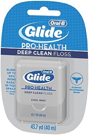 Oral-B Glide Pro-Health Deep Clean Cool Mint Flavor Floss 40 M (Pack of 6)