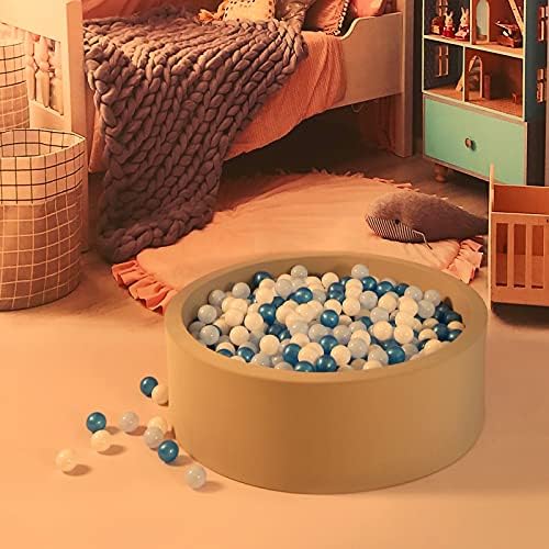 GOGOSO Ball Pit Balls for Toddler, Baby Plastic Playballs Kids Soft Pastel Pelotas Non-Toxic BPA-Free Pearl Blue+Light Blue+White 1000 Balls
