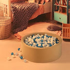 GOGOSO Ball Pit Balls for Toddler, Baby Plastic Playballs Kids Soft Pastel Pelotas Non-Toxic BPA-Free Pearl Blue+Light Blue+White 1000 Balls
