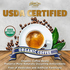 Mt. Whitney Premium Organic Spring Water Colombian, Medium Dark Roast, Low Acid, Decaf Coffee (Whole Bean, 12 Oz)