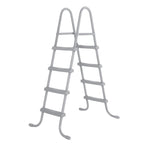 Bestway Above Ground Pool Ladder for Swimming Pools 42" or 48" Tall, Metal Frame Step Ladder with Plastic Steps for Pool Entry and Exit