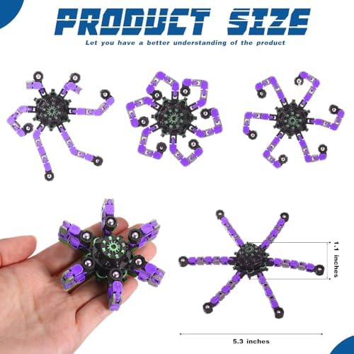 24pcs Transformable Fidget Spinners Children's Advanced Fidget Toys for Stress Relief Ideal Fidget Spinners for Sensory Toys for Boys and Girls with Autism，Party Favors