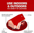 Tomcat Mouse Killer Disposable Station for Indoor/Outdoor Use - Child & Dog Resistant, 2 Stations with 1 Bait Each