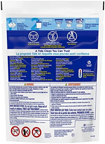 Tide PODS Free & Gentle, Laundry Detergent Soap Pods, Unscented, 3 Bag Value Pack, 111 Count, HE Compatible