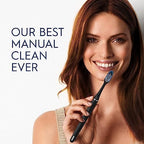 Oral-B Clic Deluxe Starter Kit, Manual Toothbrush with 3 Brush Heads & Magnetic Brush Mount, White