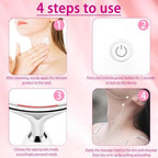 Face and Neck Massager Tool, 7-in-1 Color Red-Light-Therapy Wand for Skin Care, White