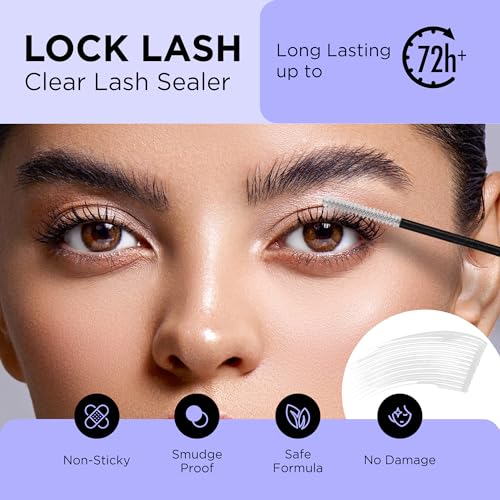 BEYELIAN Lash Bond and Seal, Cluster Lash Glue for Individual Cluster Lashes DIY Eyelash Extensions Latex Free Aftercare Sealant with Mascara Wand Super Strong Hold 72 Hours (2 Pack)