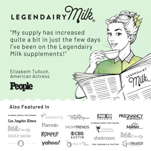 Legendairy Milk Lechita, Supports Milk Flow, Organic Fenugreek Free Breastfeeding Supplement, Organic Fennel & Anise, Made in USA, 60 Vegan Capsules
