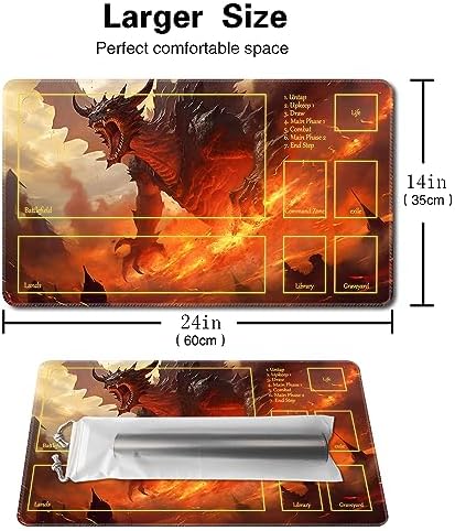 MTG Playmat - Non-Slip Backing Printing, Ideal for Card Game Enthusiasts TCG Playmat (MTG2-Arrival of The Drago-Deck)
