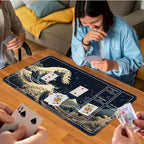 for MTG Game Playmat, for Magic TCG Rubber Play mat,Tabletop Card Playmats with Smooth Surface,Trading Card Inked Game Mat with New Zones,Battle Game,Retro Waves