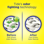 Tide Simply Odor Rescue Liquid Laundry Detergent, Fresh Linen, 75 fl oz 48 loads