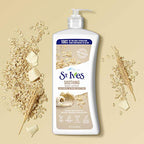 St. Ives Soothing Hand & Body Lotion Moisturizer for Dry Skin Oatmeal & Shea Butter Made with 100% Natural Moisturizers 21 oz (Pack of 2)