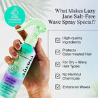Eva NYC Lazy Jane Wave Spray, Salt-Free Texture , Non-Sticky & GMO-Free Wavy Hair Products, Vegan for Women, 5.4 oz