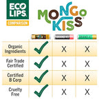 LIP BALM Mongo Kiss 6-Pack (6 tubes) Vanilla Honey by Eco Lips 100% Organic Beeswax & Cocoa Butter Lip Care with Organic Mongongo Oil - Soothe & Moisturize Dry and Cracked Lips - Made in USA