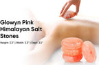 Himalayan Salt Massage Stone Discs - Flat, Thick & Round - Set of 4 | Pink Crystal Hand-Carved Stone for Massage Therapy and Deodorant (Large 3.5")