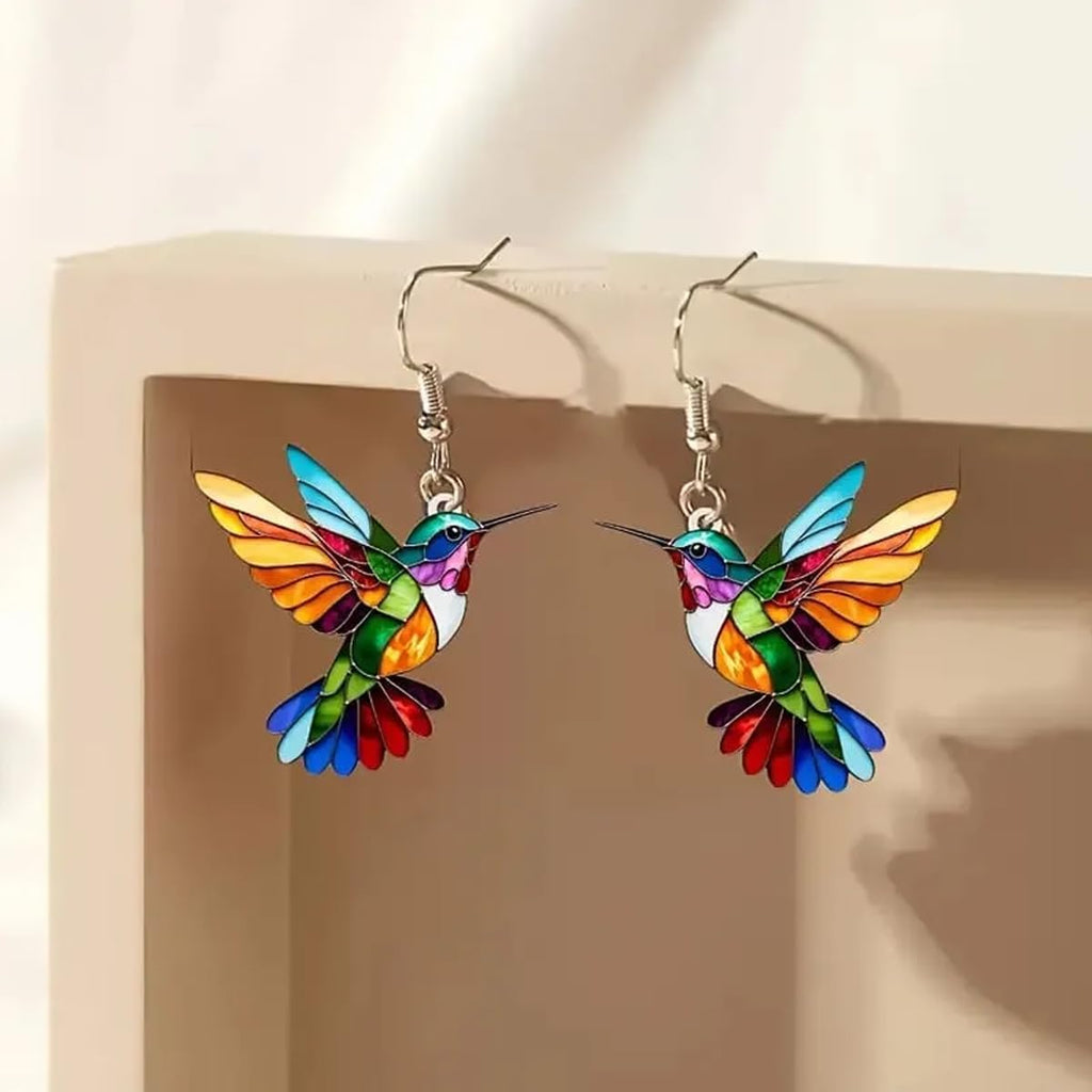 Hummingbird Earrings for Women with 925 Sterling Silver Hooks