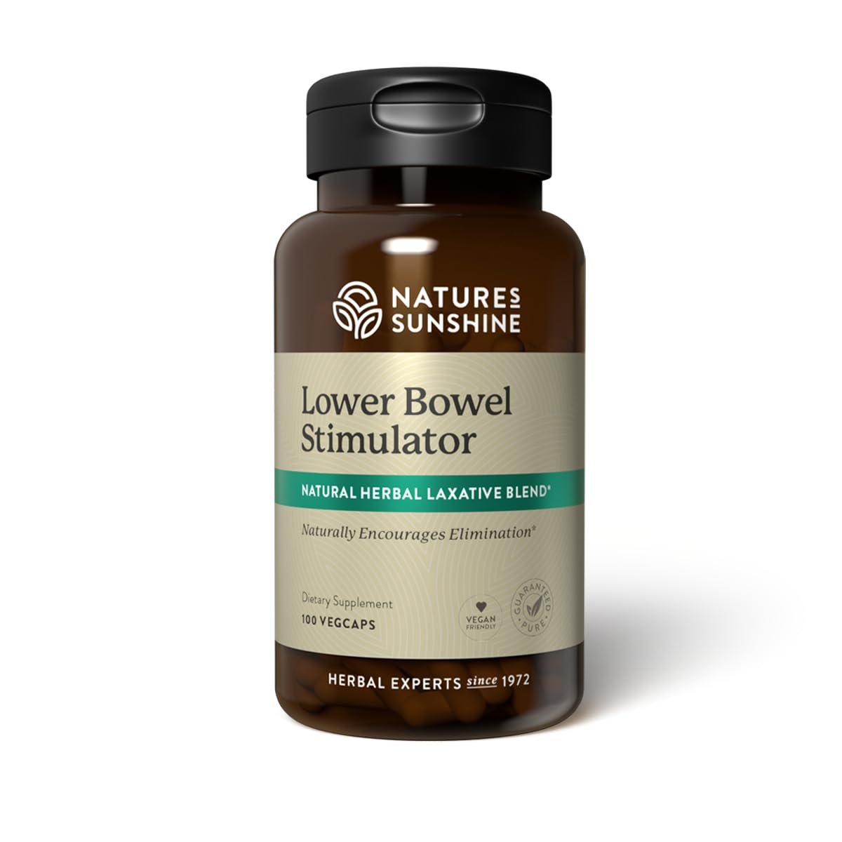 Nature's Sunshine Lower Bowel Stimulator - Helps Relieve Constipation - Cleanse & Detox Your Colon with Natural Herbal Ingredients - 25 Servings - 100 Vegcaps