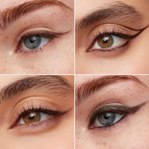 Wonderskin 1440 Longwear Brown Glitter Waterproof Eyeliner Pencil - Sharpenable Eyeliner Pencil & Smudge Proof Brown Eye Liner Pencils (Gold Mocha)