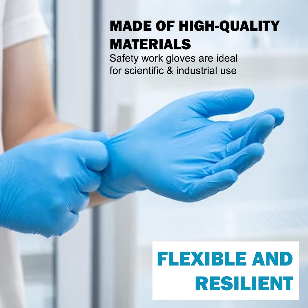 Jointown Basic Synmax Vinyl Exam Gloves Disposable Exam Gloves, 4 Mil, Blue, Latex & Powder Free, BMPF-3002