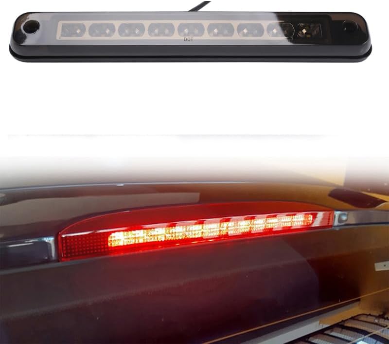 OQHAIR 3rd Third Brake Light 3Rd Third Tail Brake Light LED Cargo Lamp Center High Mount Stop Light For GMC C1500/ K1500 1988-1999 For GMC C2500/ C3500/ K2500/ K3500 1988-2000