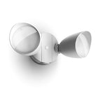 LUTEC 6222W-D2D 3500 Lumen 32 Watt Dusk to Dawn Dual-Head Flood Light Outdoor Waterproof Exterior Security Wall Light, Full Metal Design Floodlight for Patio, Garden, Yard-White