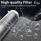 iSpring WSP-50 Reusable Whole House Spin Down Sediment Water Filter, 50 Micron Flushable Prefilter Filtration, 1" MNPT + 3/4" FNPT, Lead-Free Brass