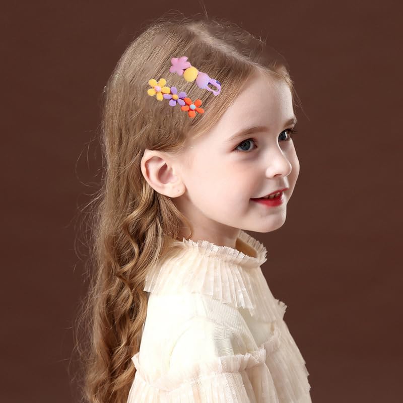 4 pack Girl Hair Clips Cute Hair Accessories for Kids Candy Color Hair Accessory for Little Girls Kids Teens,Multiple Patterns