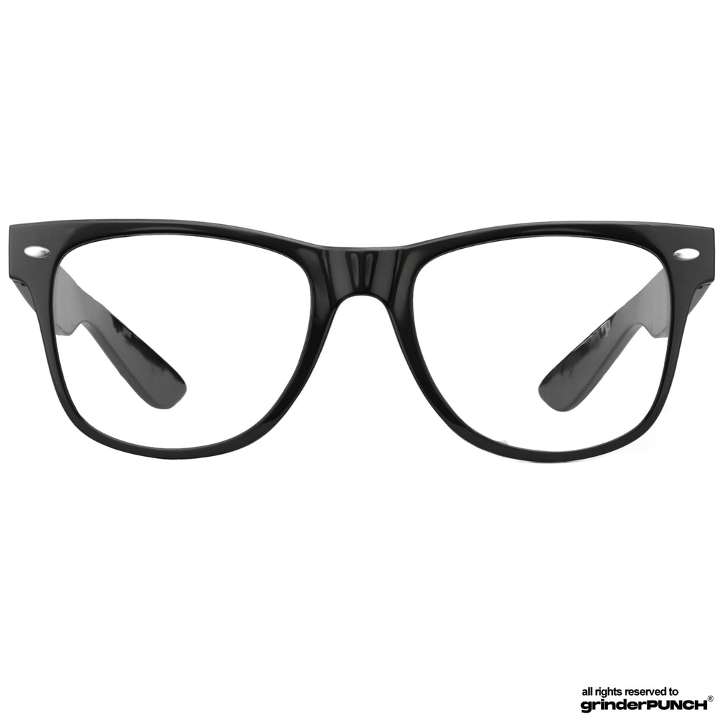 grinderPUNCH Blue Light Reading Glasses High Magnification Strong Reading Power Readers For Men Woman (Black, 1.5, x)
