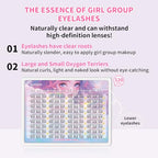 Idol Lash Extension Kit 10-12mm Cluster Lashes C+ Curl Natural Look Eyelash Clusters With Bottom Lashes Faux Lash Clusters Extensions With Tweezers & Glue For DIY Individual Lashes at Home