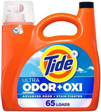 Tide Ultra Odor Defense Plus Oxi Liquid Laundry Detergent, 92 fl oz, 65 Loads, Advanced Odor and Stain Fighting Laundry Detergent Liquid
