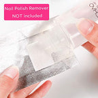 MIILYE Nail Polish Remover Foil Wraps for Acrylic/Dip Powder/UV/Gel/Polish Varnish Soak-off Removal, with Pre-attached Lint Free Pad (300x Nail Gel Polish Remover Wraps)
