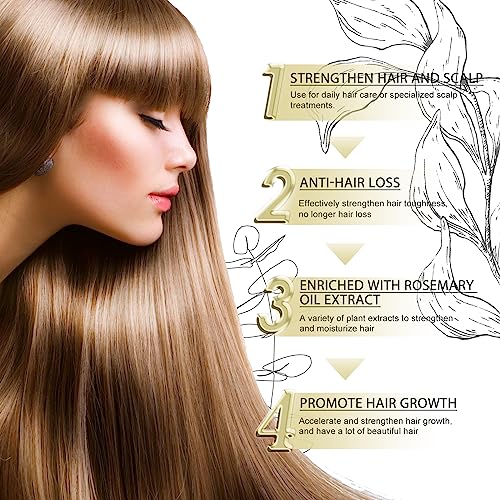 180 ML HuaQing Veganic Natural Hair Growth Oil, Eelhoe Hair Growth Organic Rosemary Hair Oil for Damaged Hair.(3 Pcs)