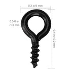 Aovchei 0.39" Black Heavy Duty Eye Screws, 500 Pack