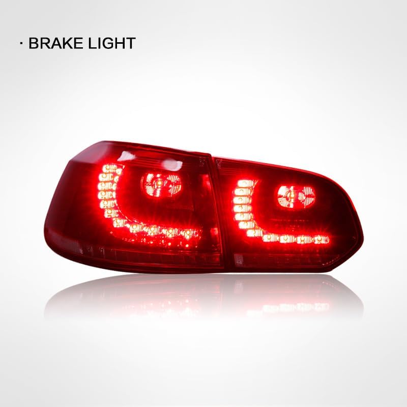 OQHAIR Dynamic Tail Light Assembly tail light modification Car Led Tail Light Assembly Sequential Turning Signal Waterproof IP67 For VW For Golf Mk6 2008-2013