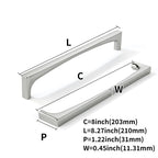 khtumeware 10 Pack Solid Handles 8-Inch(203mm) Polished Nickel Cabinet Pulls,Heavy Duty for Kitchen Cabinets, Cupboards, Drawers and Bathroom Hardware