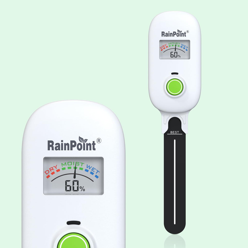 RAINPOINT Smart Soil Moisture Meter,Visual Gauge, Optional WiFi Hub for App