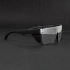 BINGKING UV400Transition Photochromic Safety Glases Light to Dark Grey Lenses ANSI Z87 Impact Approved Wraparound Style Frame (Black)