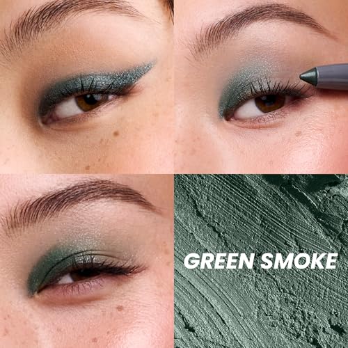 Wonderskin IYKYK Eyeshadow Stick - Longwear Eye Shadow Sticks, Budge-Proof & Waterproof Shimmer Eyeshadow Stick with Built-in Sharpener (Green Smoke)