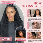 Rebecca Fashion Human Braiding Hair for Boho Braids Super Wave Bulk Human Hair for Braiding 95G 18 Inch No Weft Wet and Wavy Bulk Human Hair Extensions 4 Bundles/Pack Natural Color