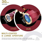 ESSLNB Opera Glasses Binoculars for Women Adults 4X30mm Theater Glasses Compact Binoculars for Theater and Concerts Antique with Case Removable Chain (Red)