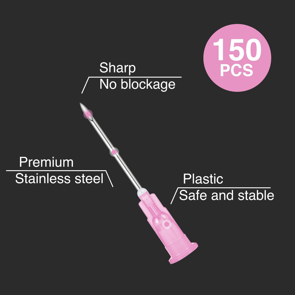 150 Pcs 18 Ga 1 Inch Luer Lock for Scientific Labs
