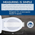 MAYFAIR 1844CP 000 Toilet Seat with Chrome Hinges will Never Come Loose, ELONGATE , White